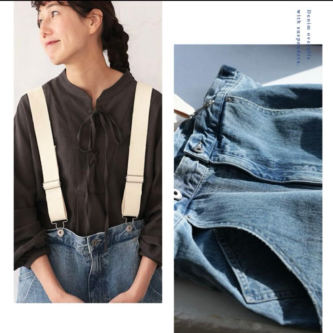 【soulberry 】ソウルベリー　サスペンダーなデニムのサロペット LL