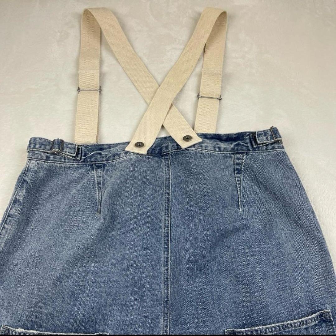 【soulberry 】ソウルベリー　サスペンダーなデニムのサロペット LL