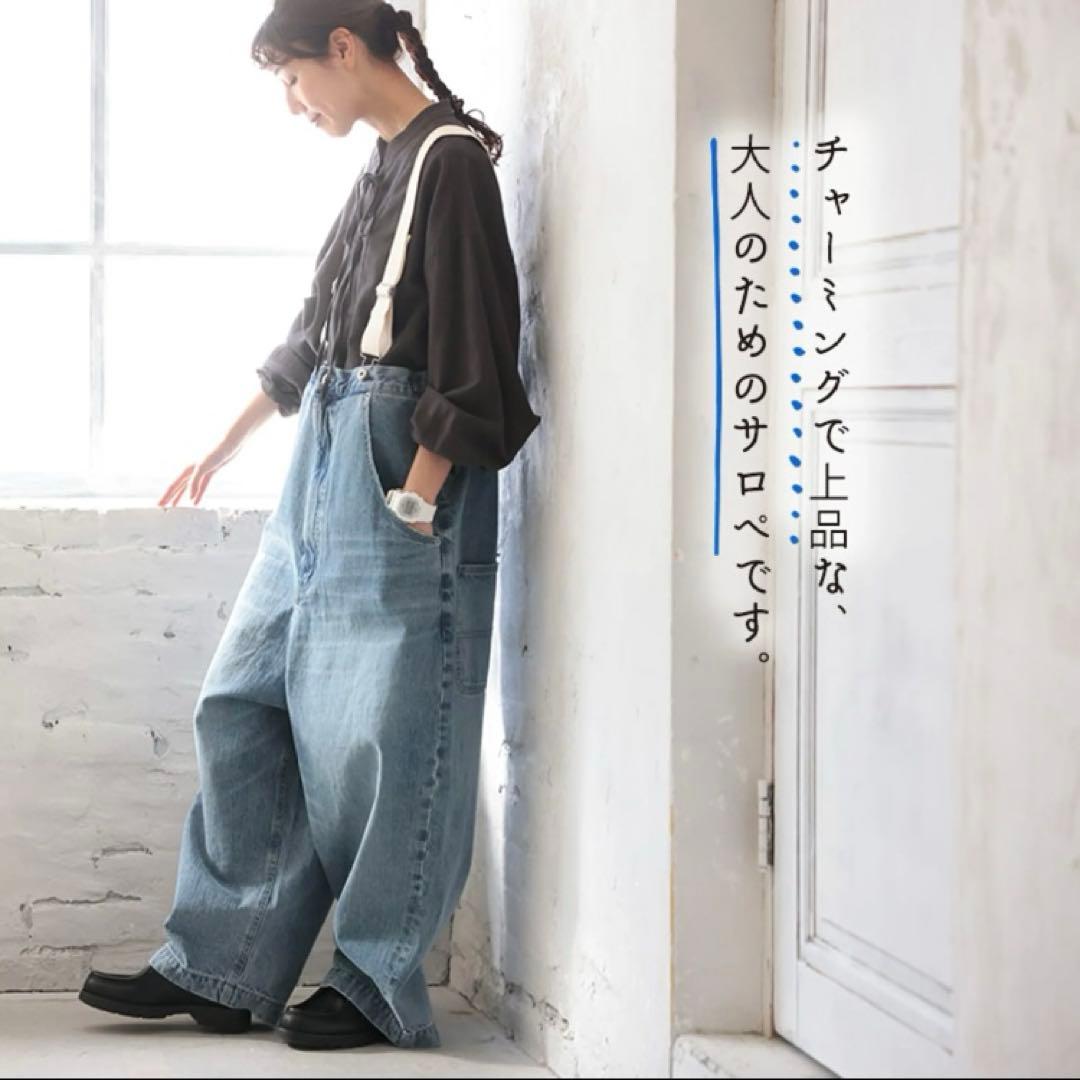 【soulberry 】ソウルベリー　サスペンダーなデニムのサロペット LL
