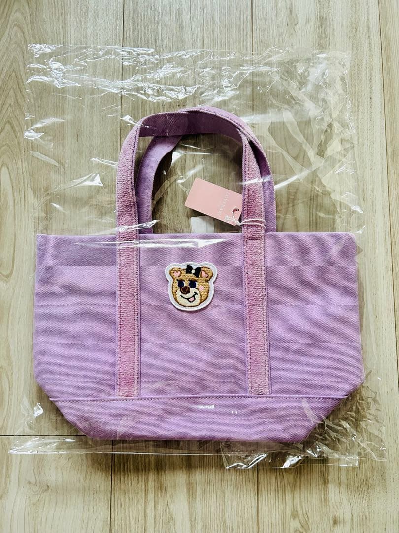 【新品未使用】FEILER オールドテディ ワッペントートバッグ ペールパープル