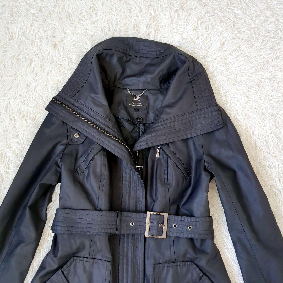 美品✨️23区　オンワード トレンチコート　ライナー付き ブラック　ベルト　L