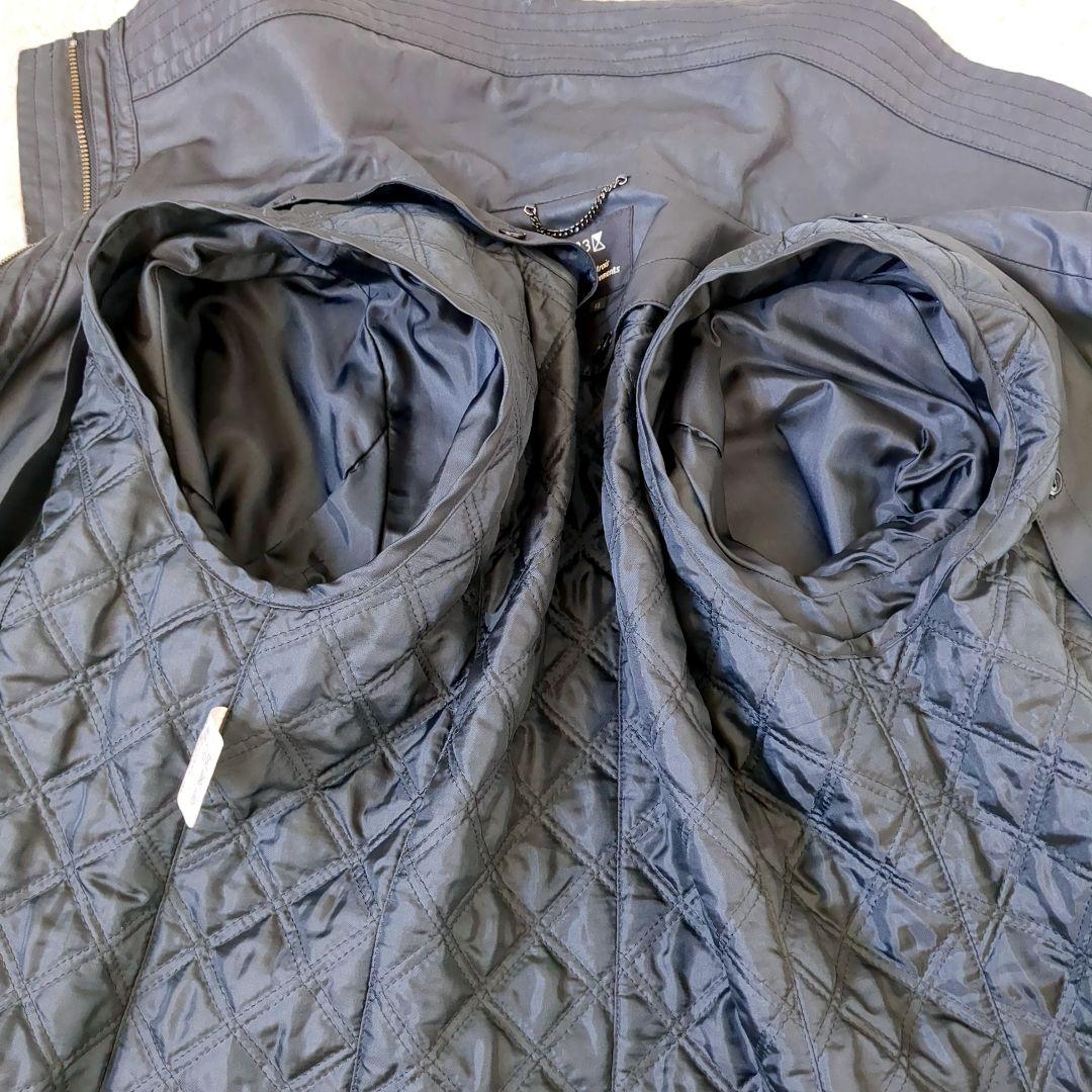 美品✨️23区　オンワード トレンチコート　ライナー付き ブラック　ベルト　L