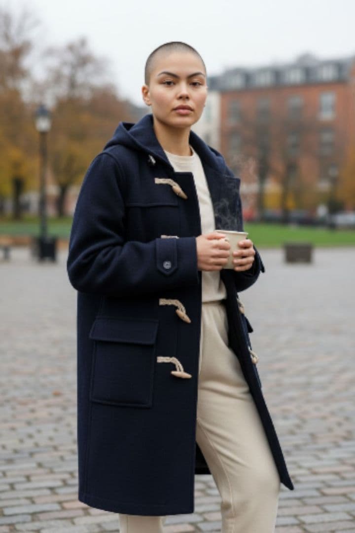 Paul Smith ダッフルロングコート ネイビー Lサイズ フード付き