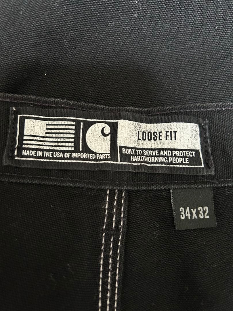 Carhartt B01 ダブルニーパンツ 黒 34×32 USA製