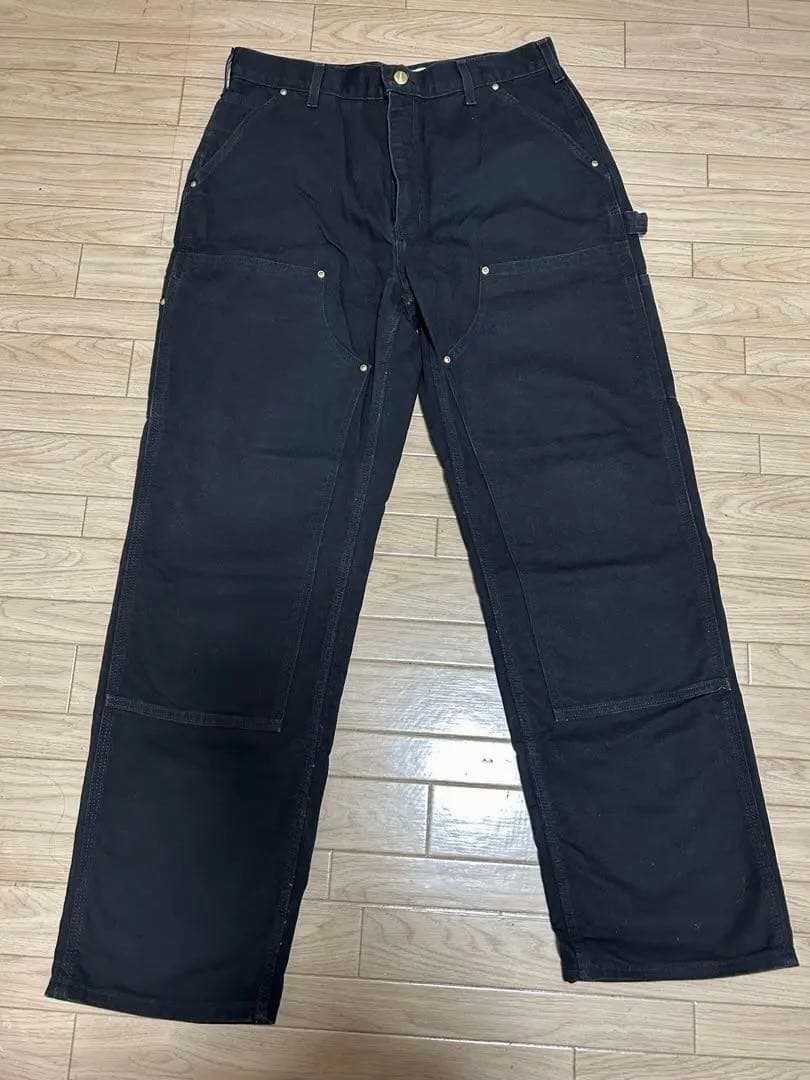Carhartt B01 ダブルニーパンツ 黒 34×32 USA製