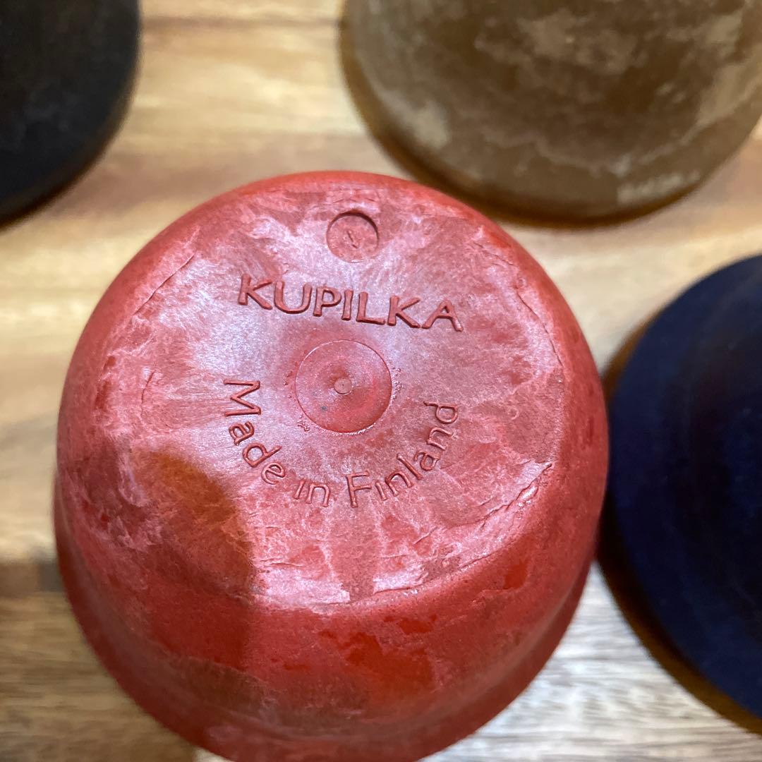 KUPILKA カップ5個セット 赤 緑 青 オレンジ 茶色
