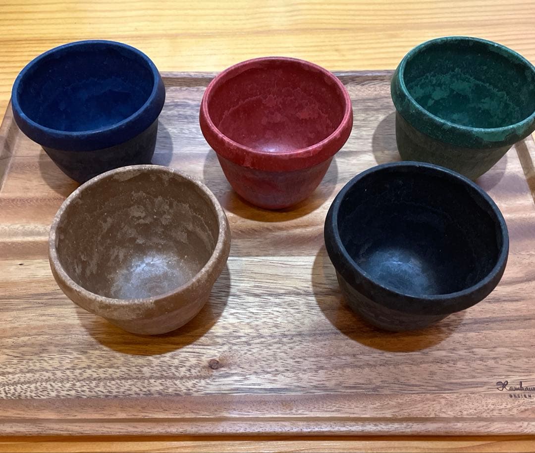 KUPILKA カップ5個セット 赤 緑 青 オレンジ 茶色