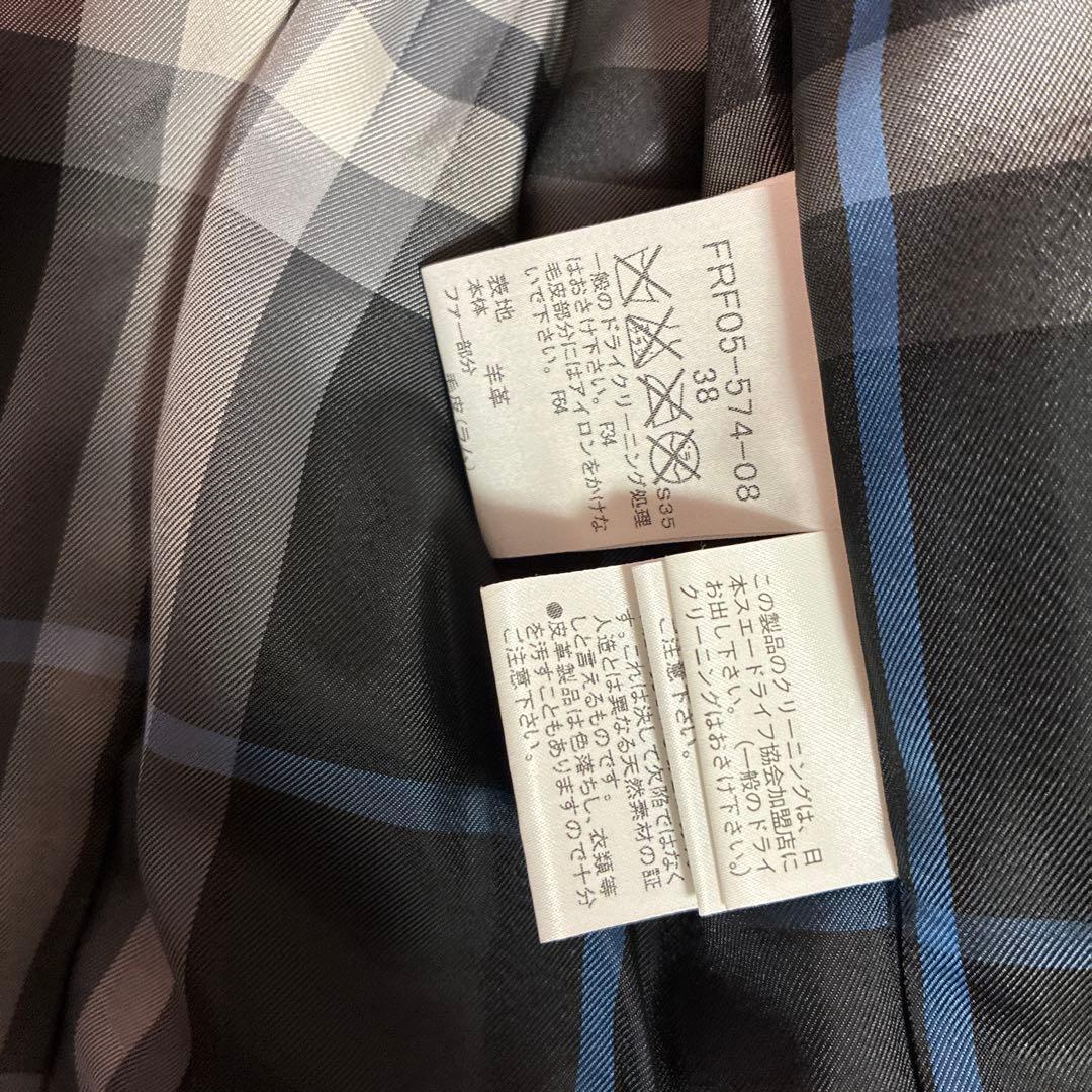 BURBERRY BLUE LABELバーバリーブルーレーベル　ラムレザーコート