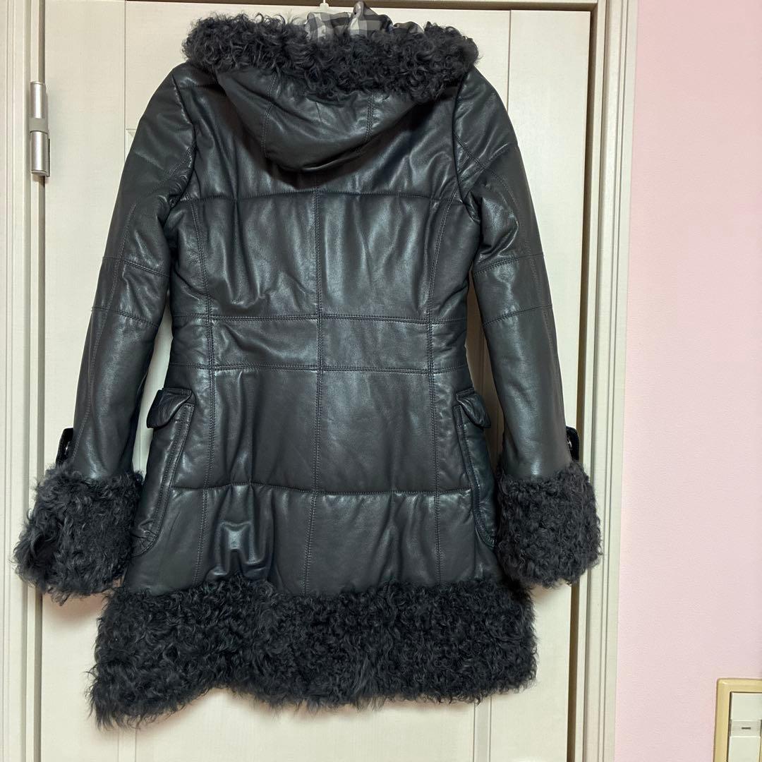 BURBERRY BLUE LABELバーバリーブルーレーベル　ラムレザーコート