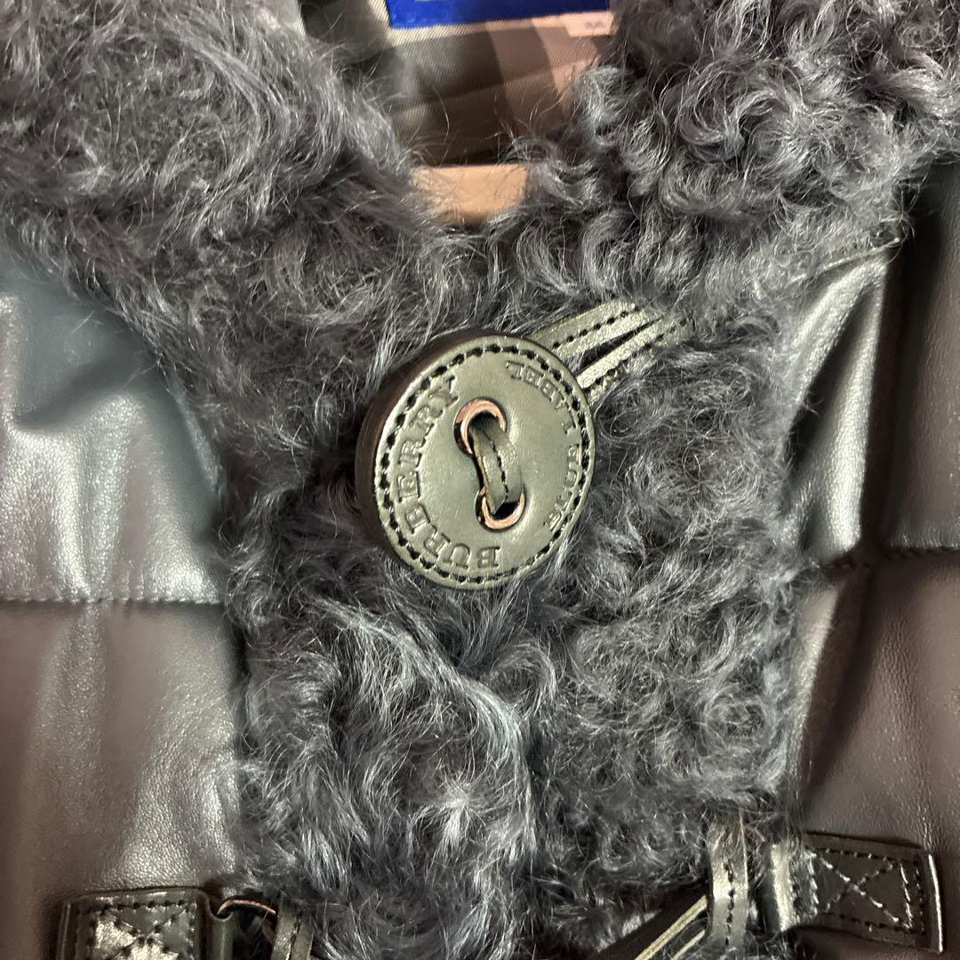 BURBERRY BLUE LABELバーバリーブルーレーベル　ラムレザーコート