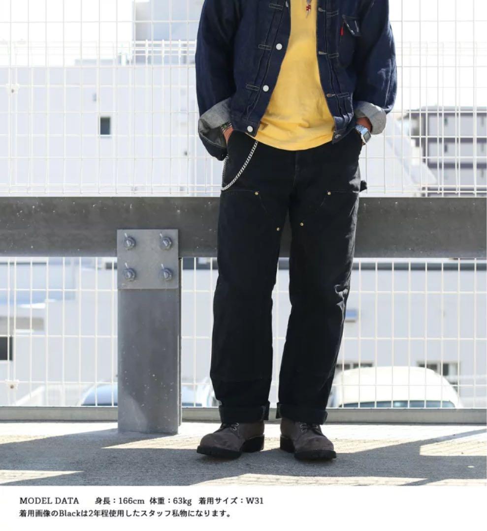 カーハート　ダブルニー　w32L30 ブラック
