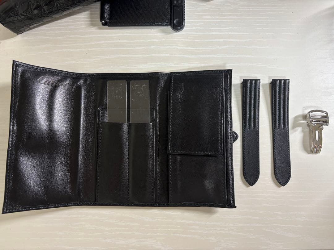 カルティエ　ベルトのみ　Cartier レザーベルト　Dバックル シルバー色