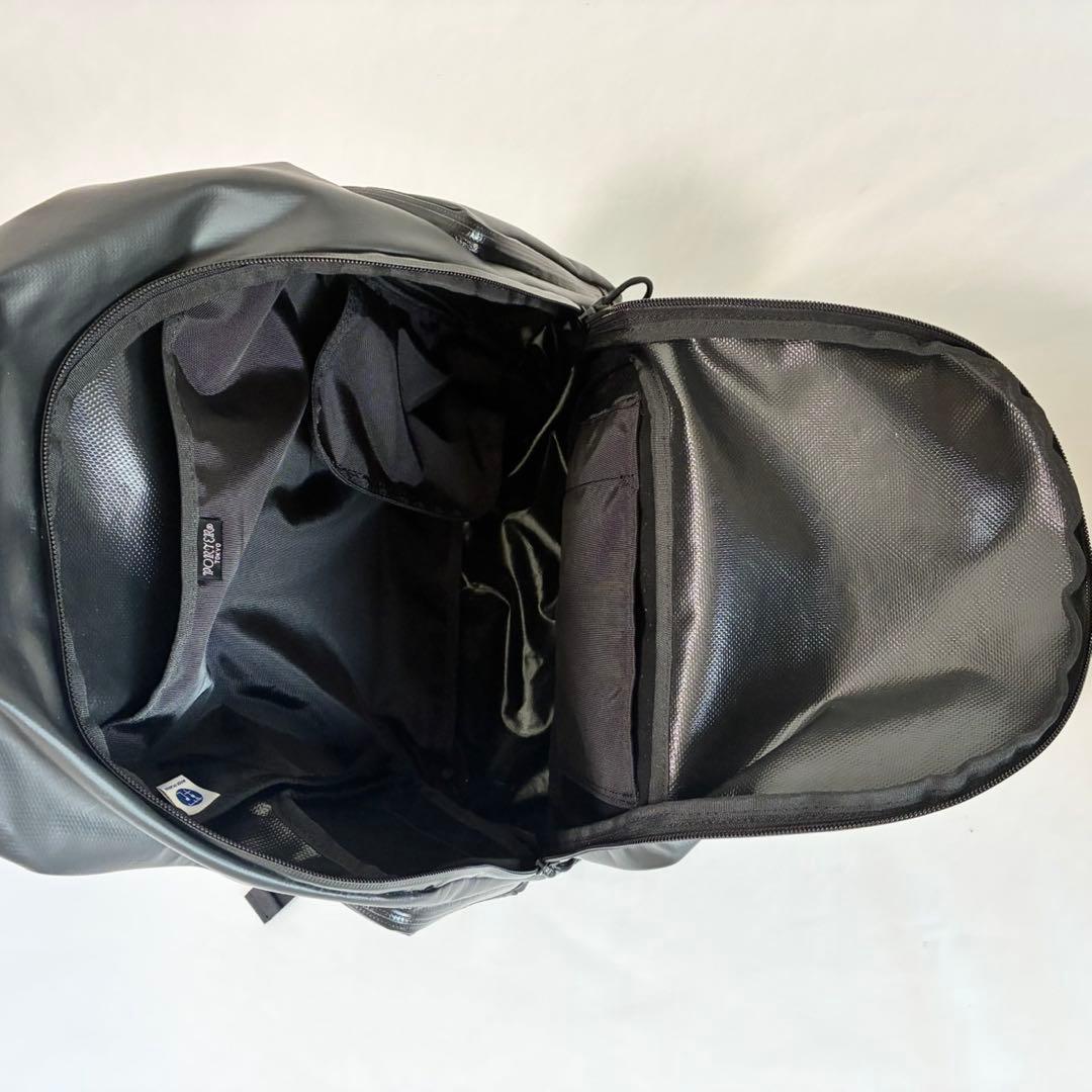 【美品】ポーターソニック リュックサック 吉田カバン レザー 肩掛け A4可 黒