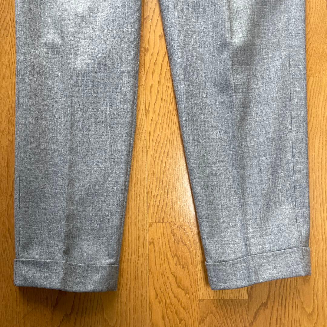 【美品】ムーバーガーメンツ 1タックワイド ウール100 トラウザーズセット