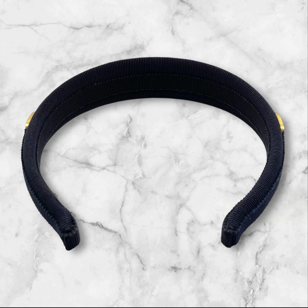 ✨良品✨Ferragamo カチューシャ ヴァラリボン ヘアバンド 黒