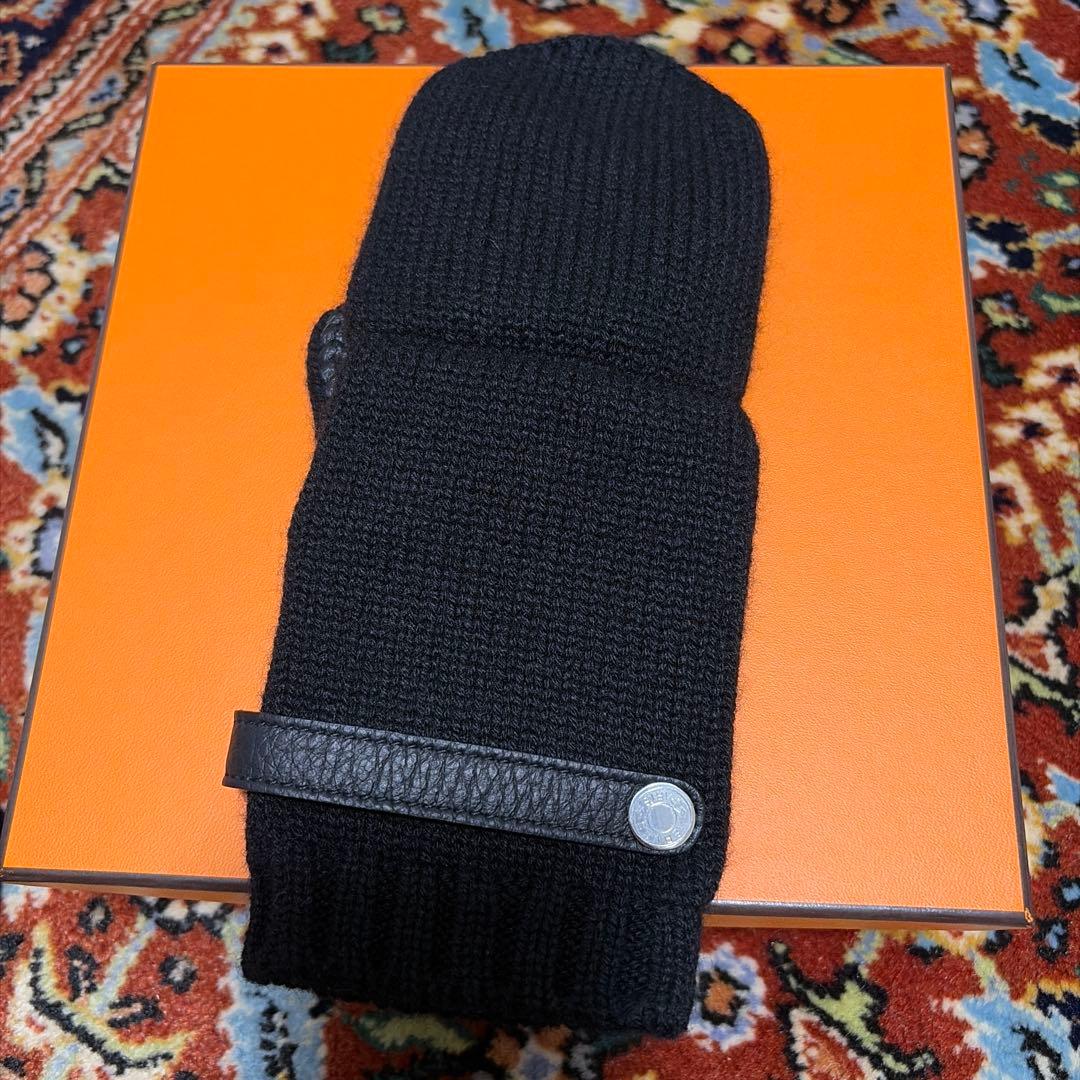 エルメス HERMES ボルチモア 手袋 グローブ 黒　定価116,600円
