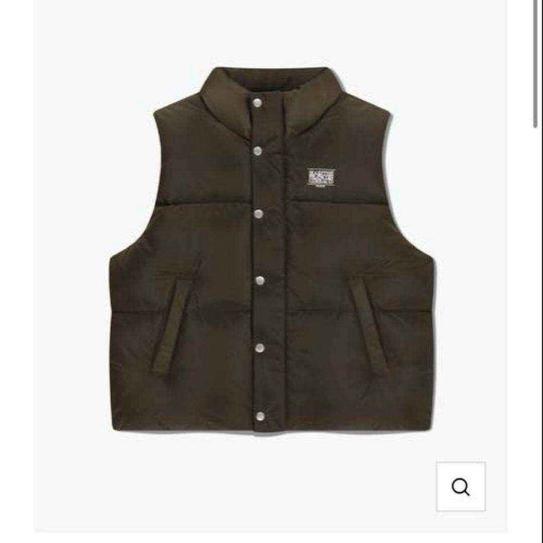 MARITHÉ CLASSIC LOGO DOWN VEST ブラウン