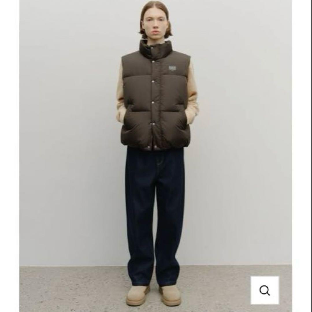 MARITHÉ CLASSIC LOGO DOWN VEST ブラウン