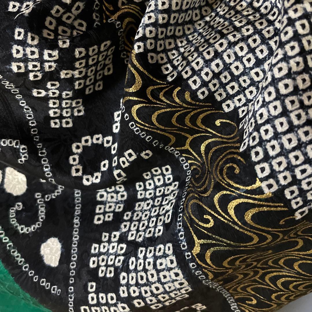 振袖フルセット　染分け　手絞り　本金箔　手刺繍　　　成人式振袖　振袖　裄丈67