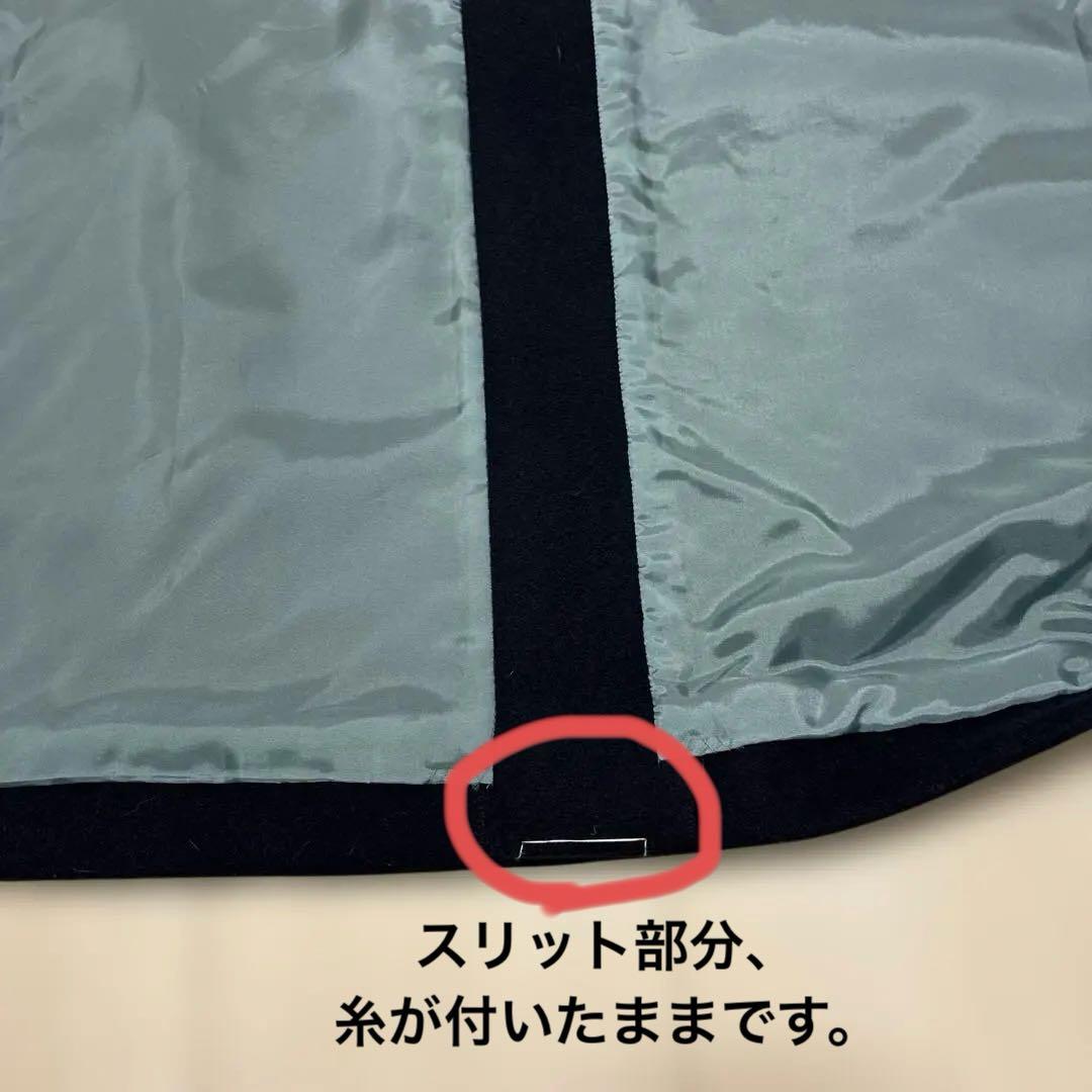 【最終価格】新品未使用　みなとのてんらんかい　ネイビー ボタン付き ロングコート