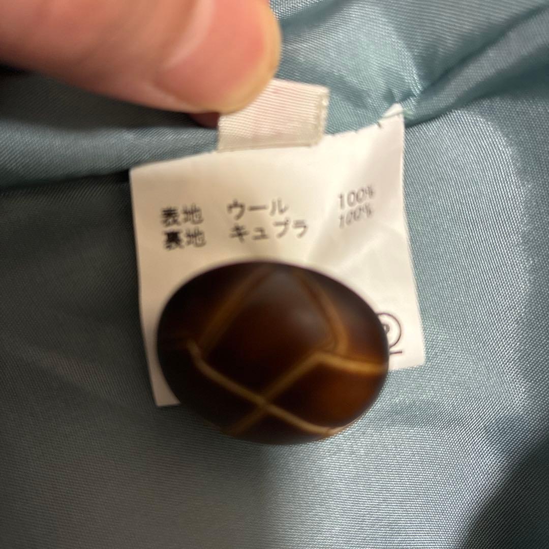 【最終価格】新品未使用　みなとのてんらんかい　ネイビー ボタン付き ロングコート