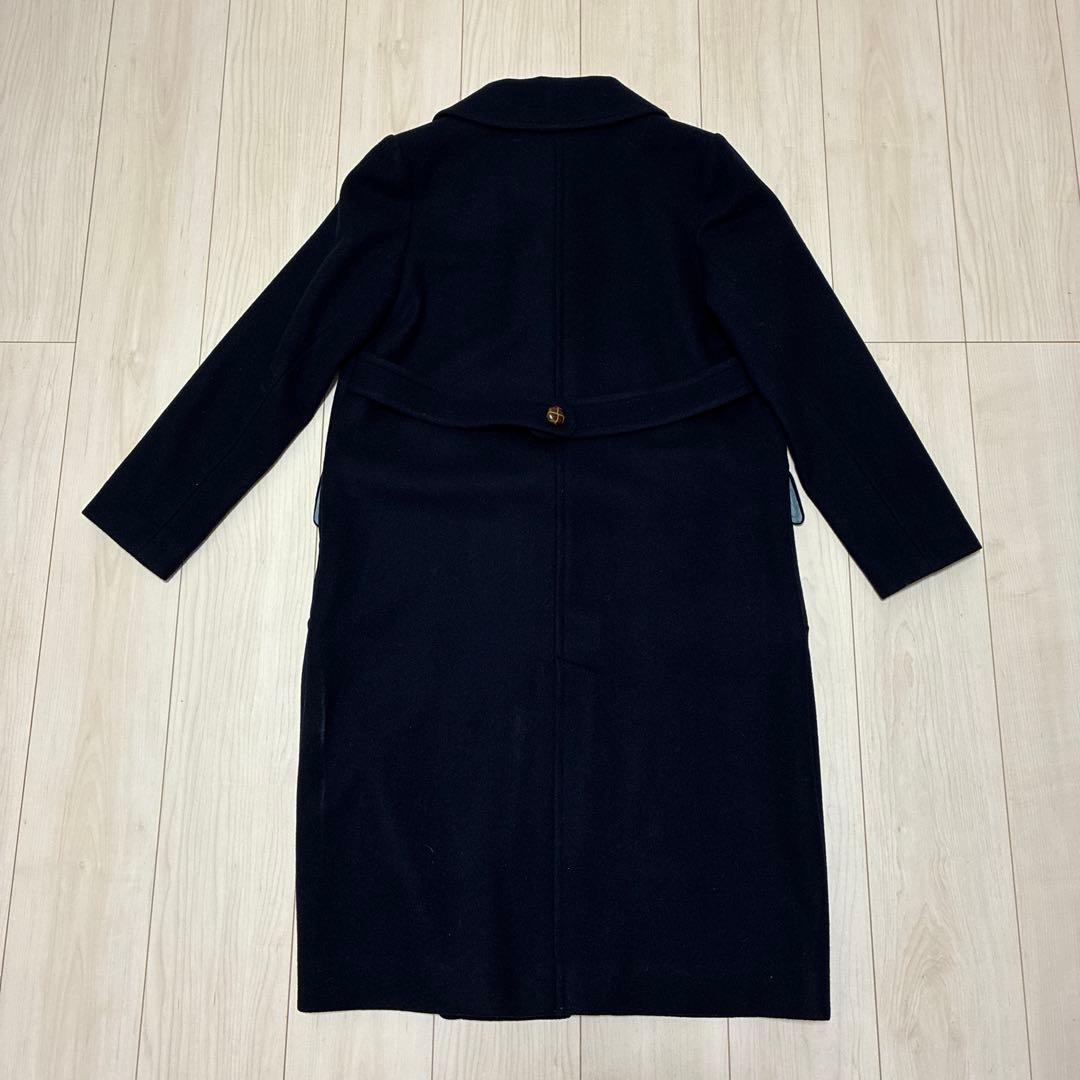 【最終価格】新品未使用　みなとのてんらんかい　ネイビー ボタン付き ロングコート