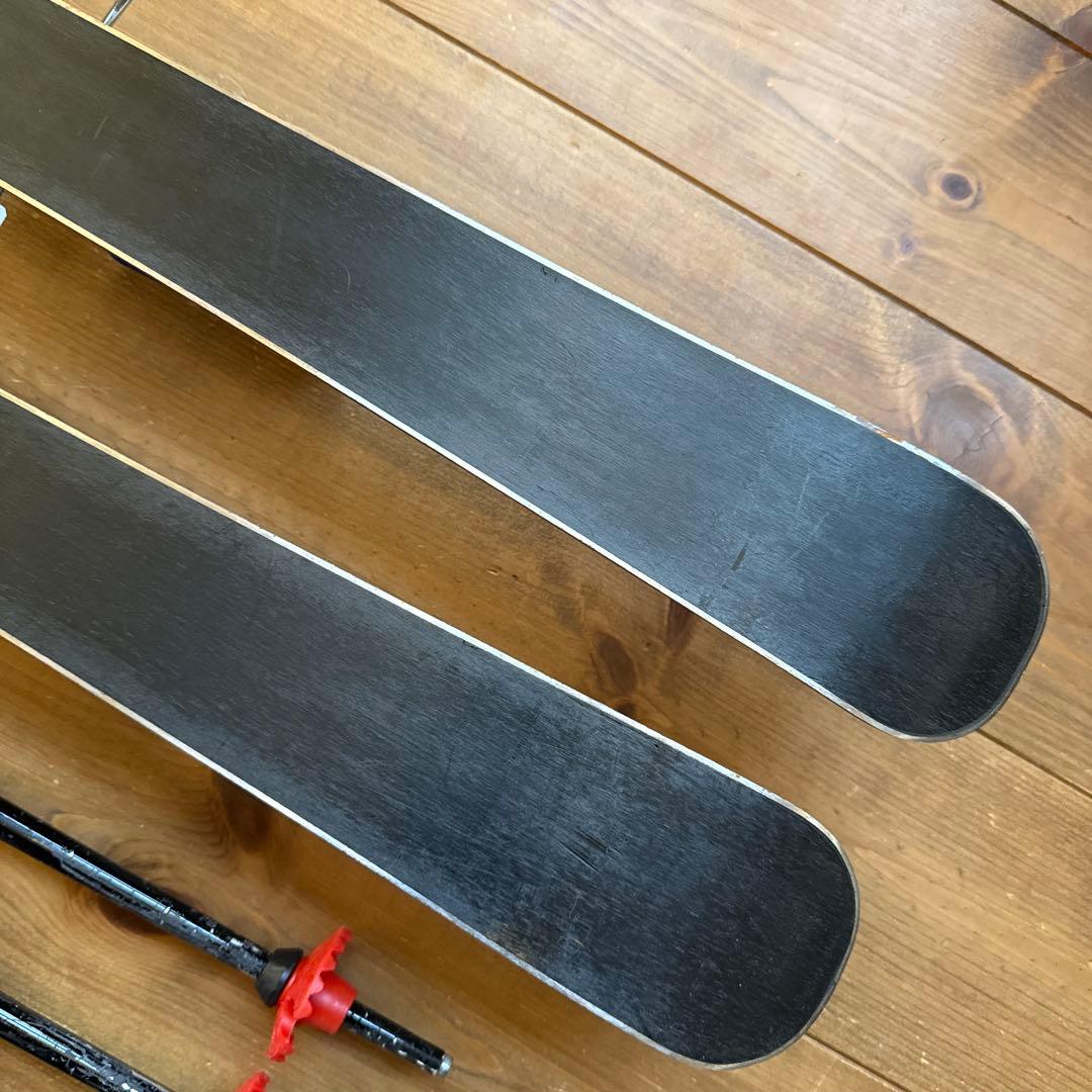 ジュニアスキー4点セット 板、ビンディング、ブーツ、ストック付き 19㎝ 20㎝