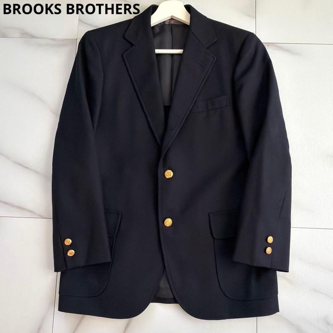 美品 BROOKS BROTHERS 紺ブレ 金ボタン テーラード ジャケット