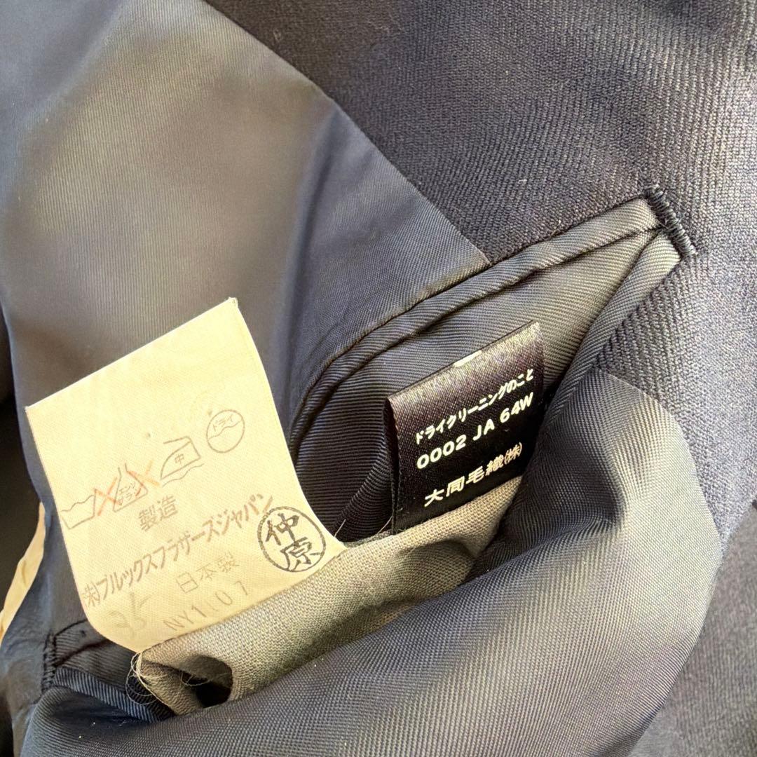 美品 BROOKS BROTHERS 紺ブレ 金ボタン テーラード ジャケット