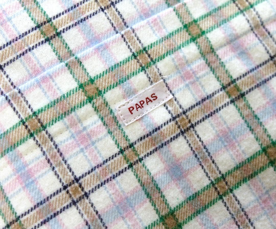 極美品/5万円』PAPAS パパス ベスト『リバーシブル中綿入りキルティング