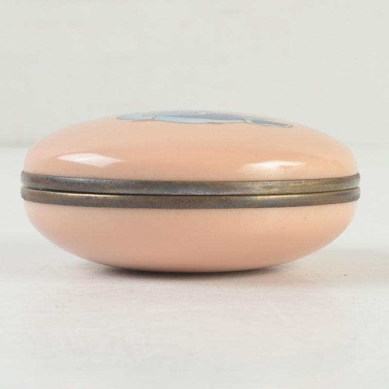 とんちゃん　安藤七宝焼　正倉院御物　双鳥文　香合　共布　共箱　V　9653