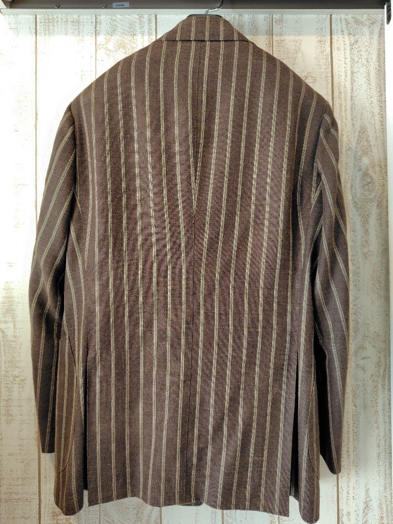 ZERBINOオーダースーツタブルブラウンストライプ