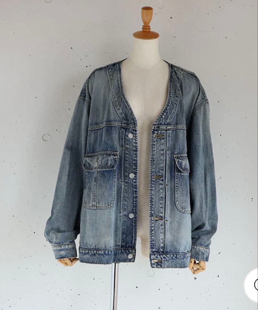 【新品未使用】カフネ　cafune Ｖネックデニムジャケット　Gジャン