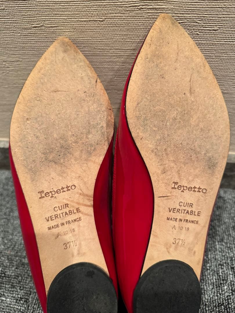 【repetto】レペット　赤 フラットシューズ ブリジット　37.5