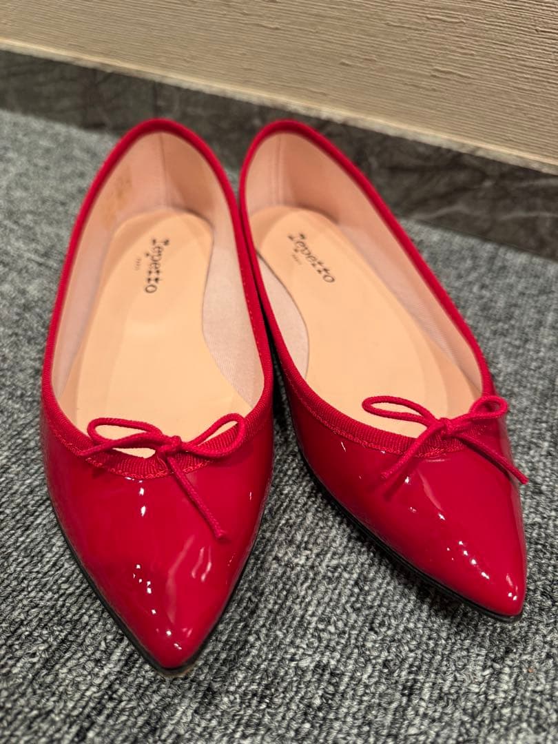 【repetto】レペット　赤 フラットシューズ ブリジット　37.5