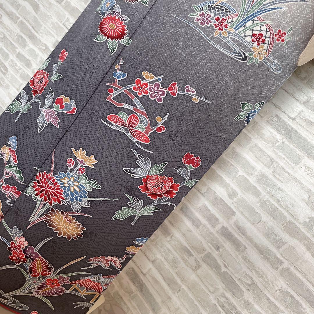 小紋のみ　型染め　紗綾形地紋　着物　P3