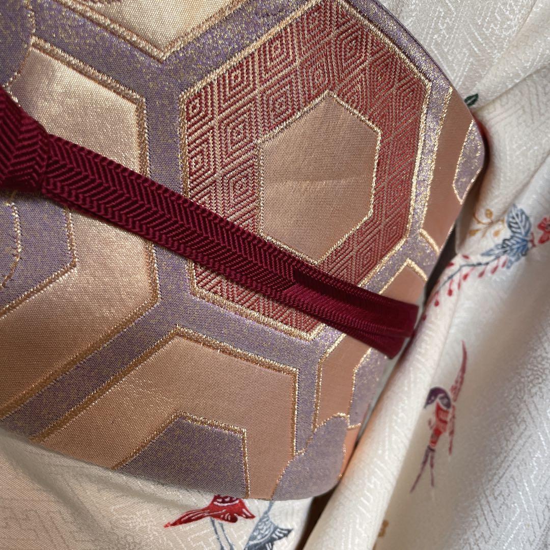 小紋のみ　型染め　紗綾形地紋　着物　P3