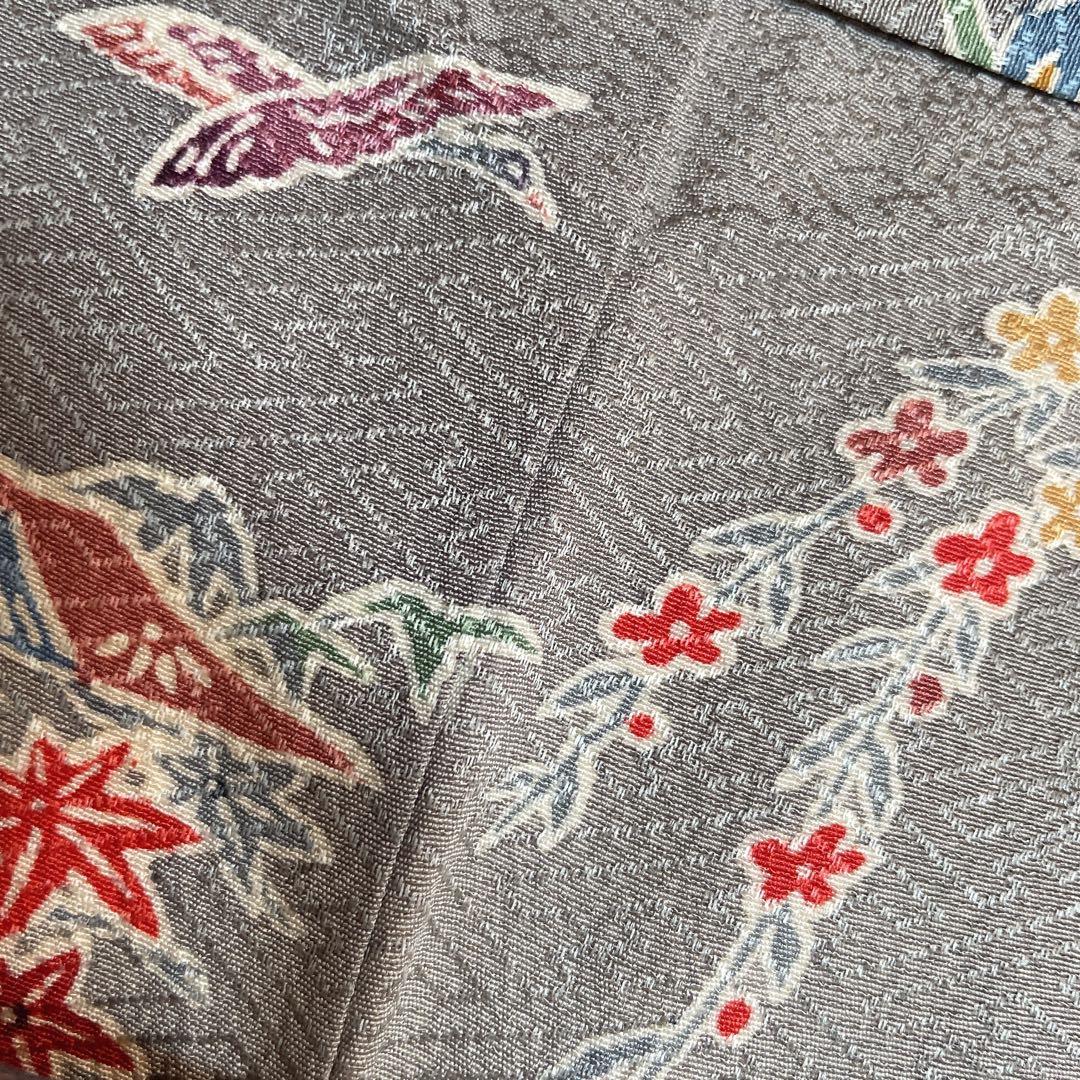 小紋のみ　型染め　紗綾形地紋　着物　P3