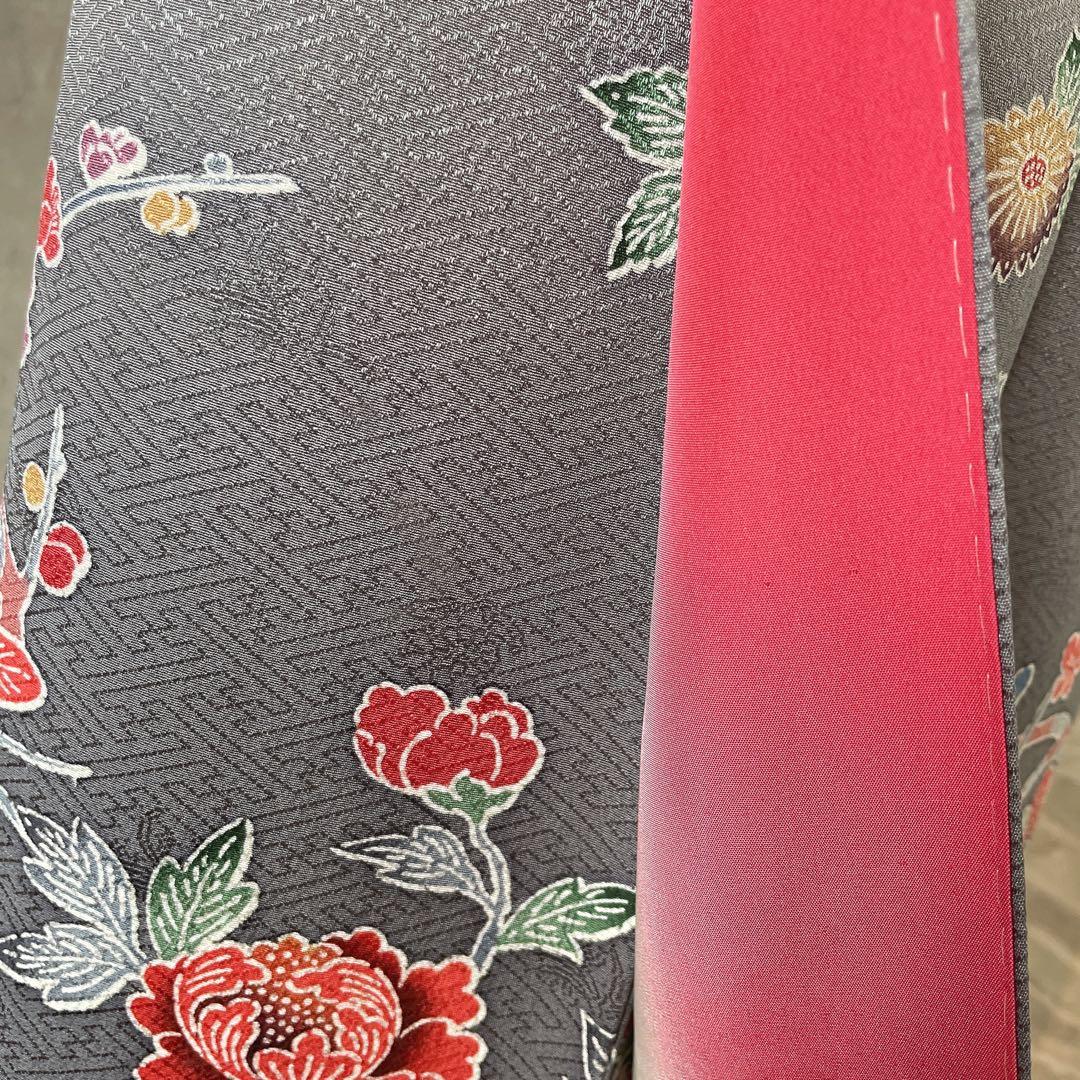 小紋のみ　型染め　紗綾形地紋　着物　P3