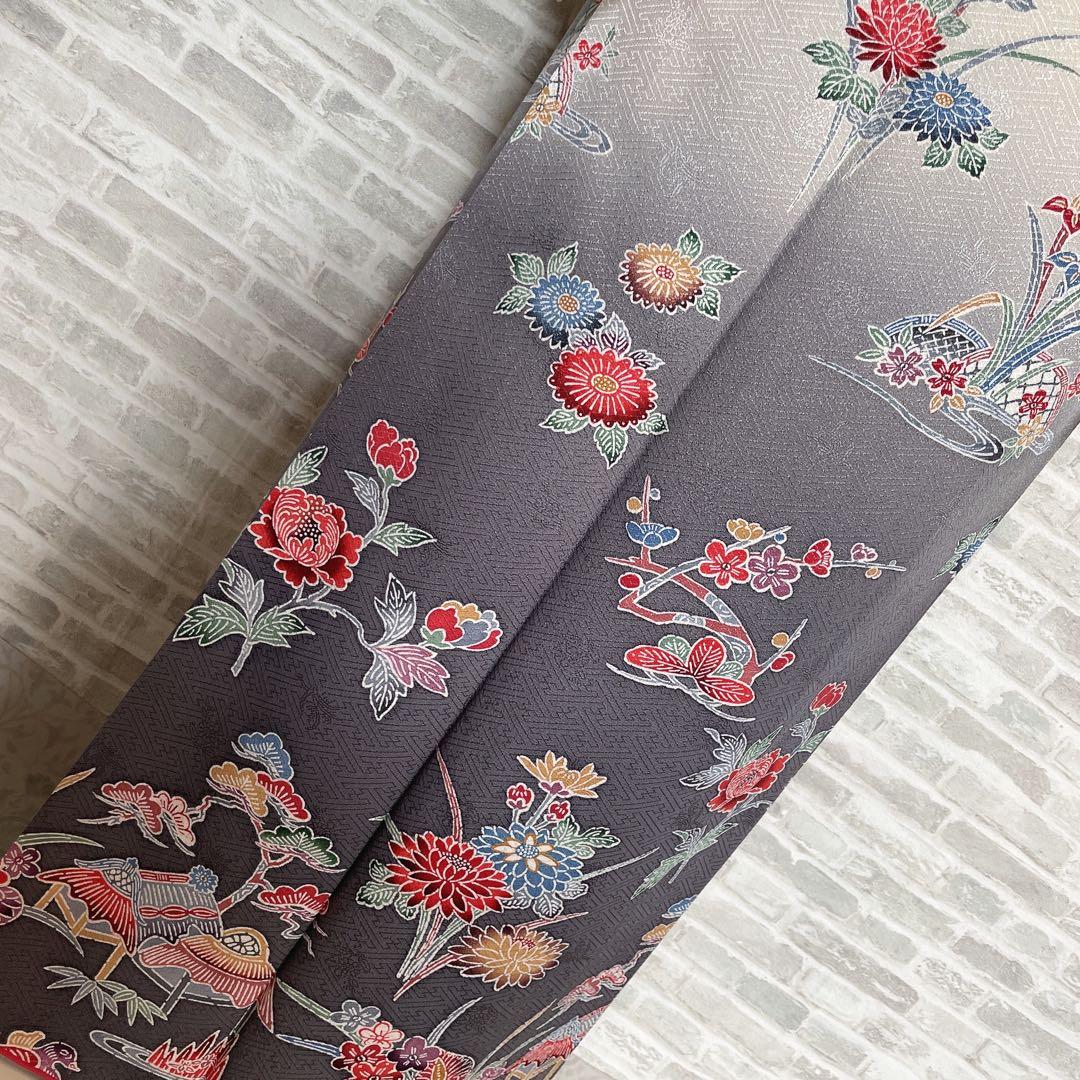 小紋のみ　型染め　紗綾形地紋　着物　P3