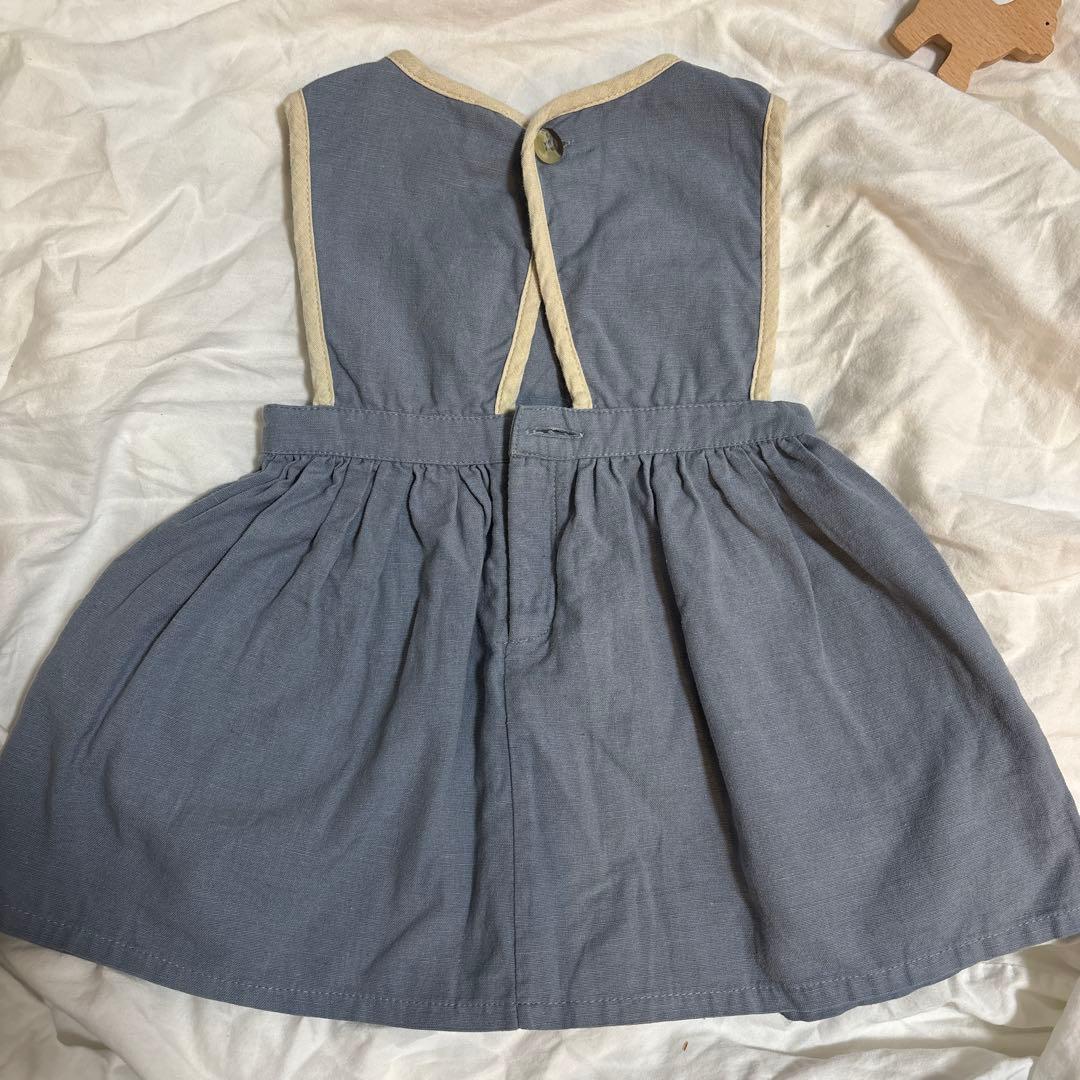 apolina 22aw エプロンワンピース 1-2y