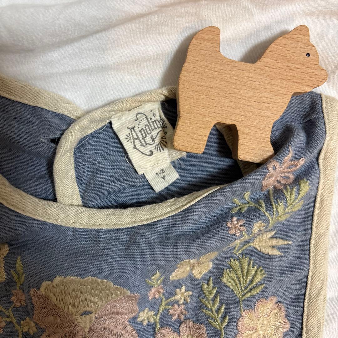 apolina 22aw エプロンワンピース 1-2y