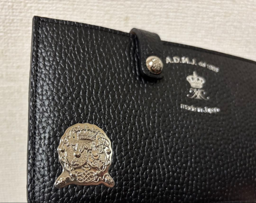 ADMJ スリムウォレット 長財布 ブラック