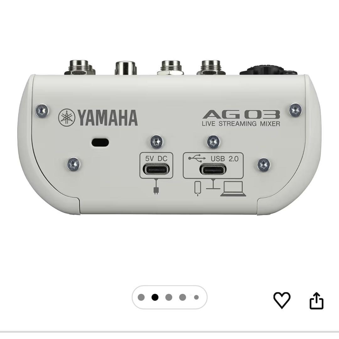 【YAMAHA】 AG03MK2 +3.5mm4極オーディオケーブル