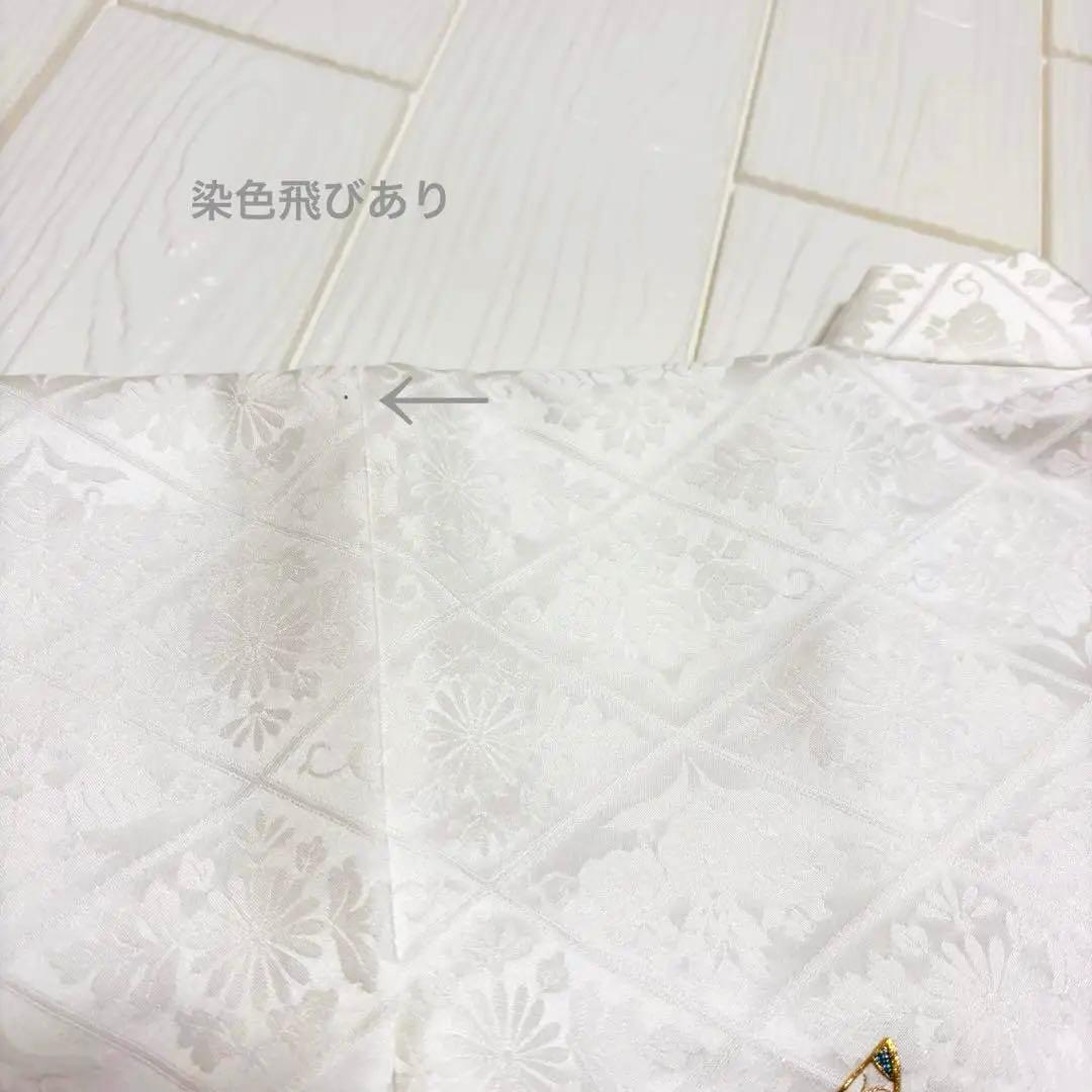 新作❗️【新品/日本製】白 手箔染め お宮参り産着 男の子 熨斗柄