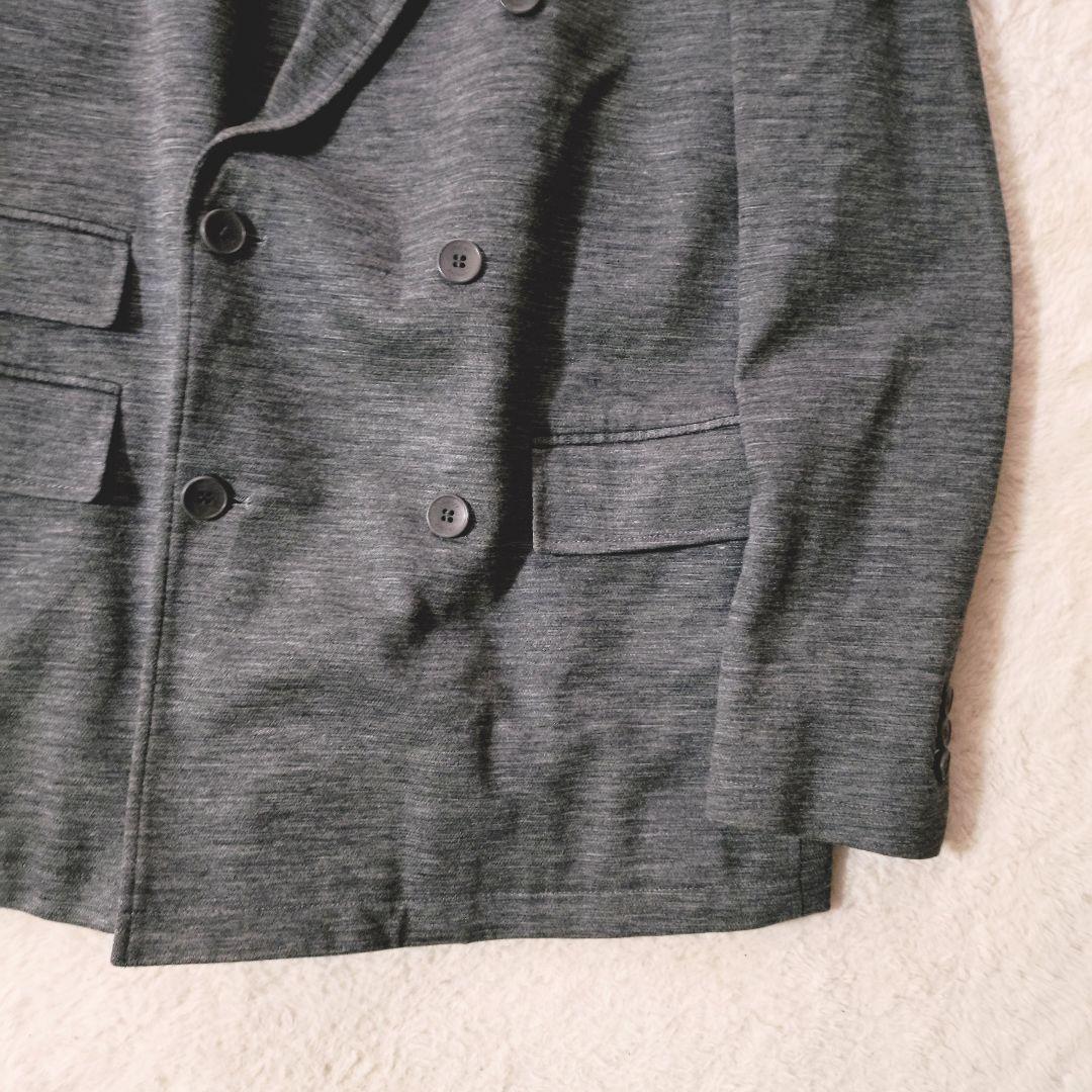 美品 Theory ダブル テーラードジャケット ストレッチ 40 グレー