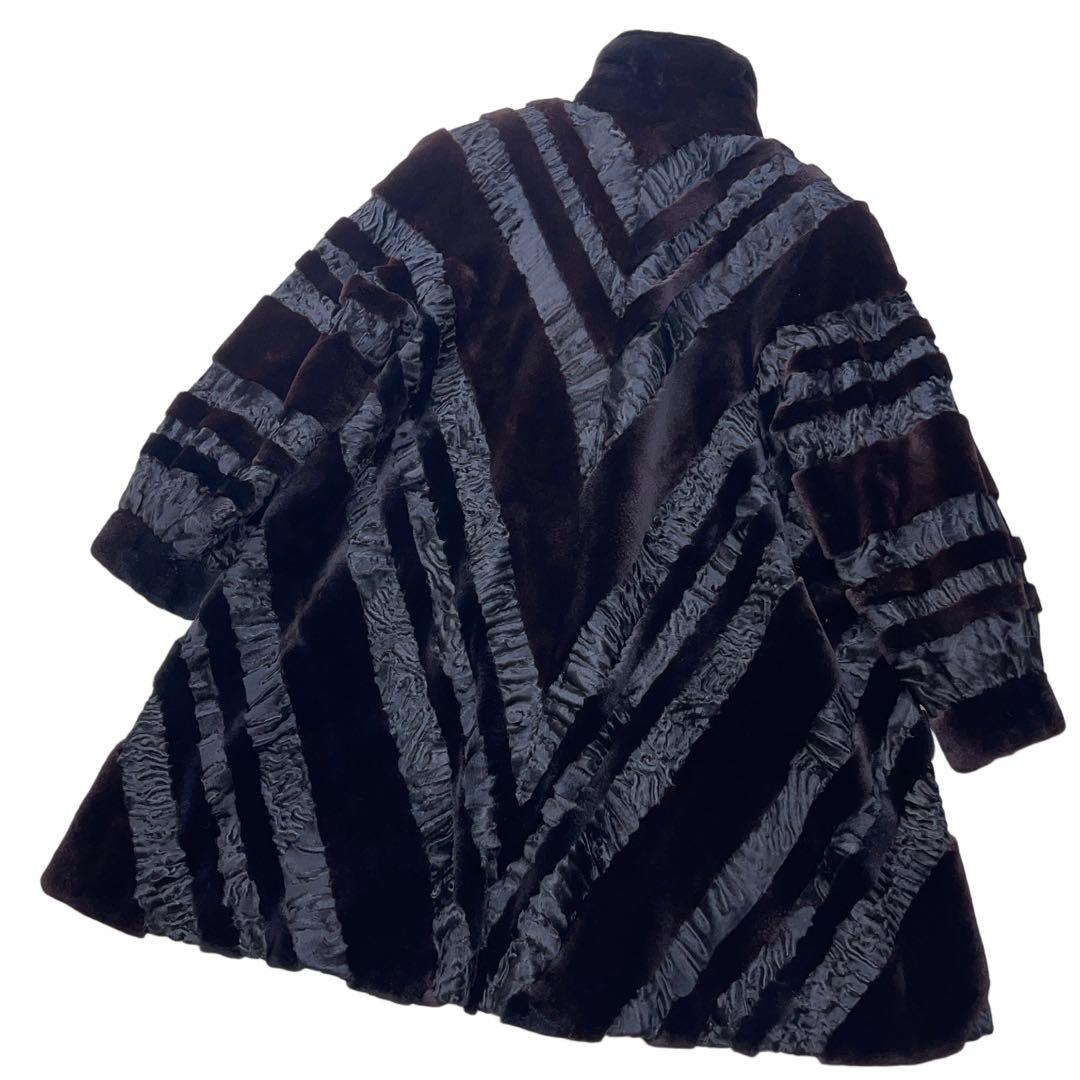 総丈89cm　裾周り192cm　ギラロッシュ　シェアードミンク　ファーコート