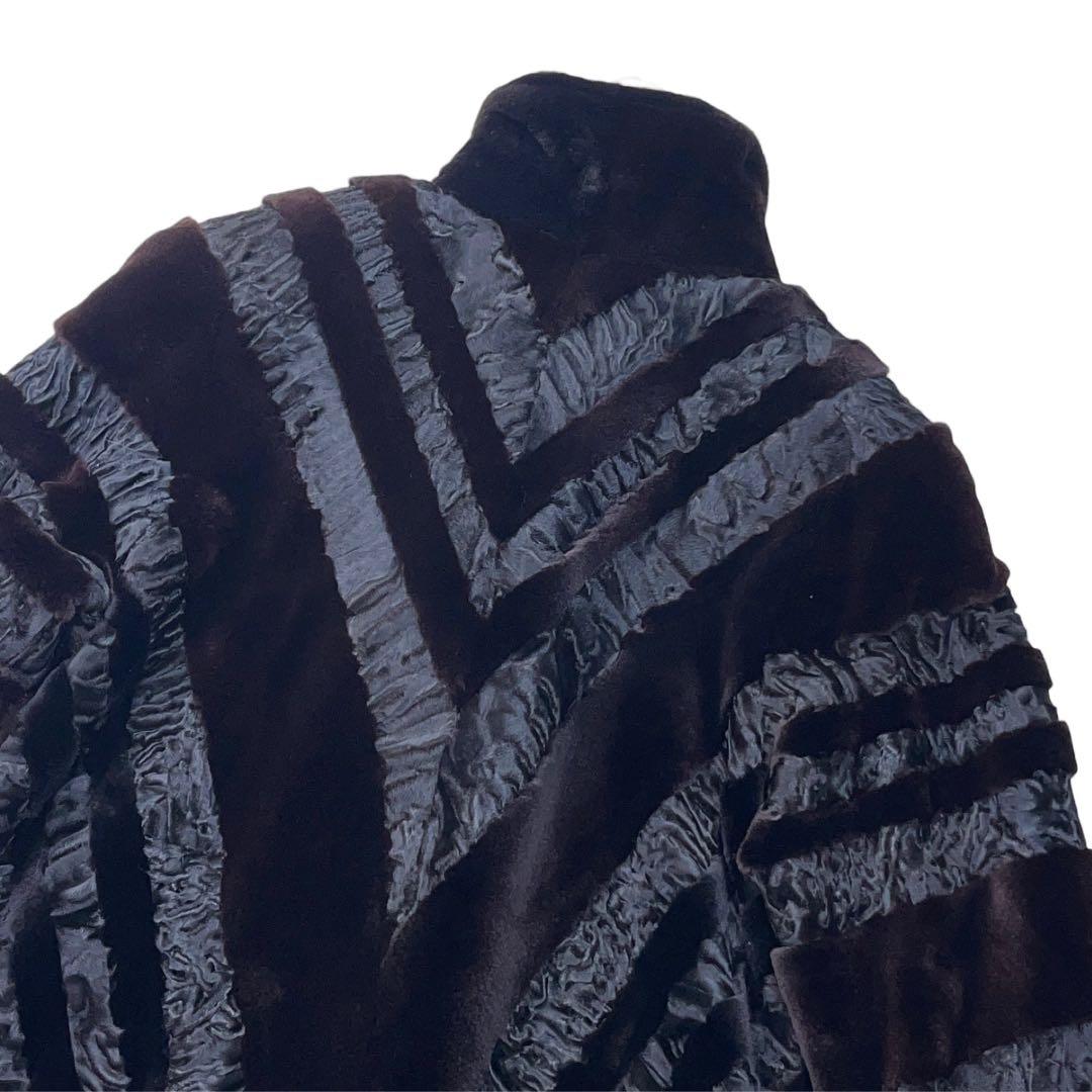 総丈89cm　裾周り192cm　ギラロッシュ　シェアードミンク　ファーコート