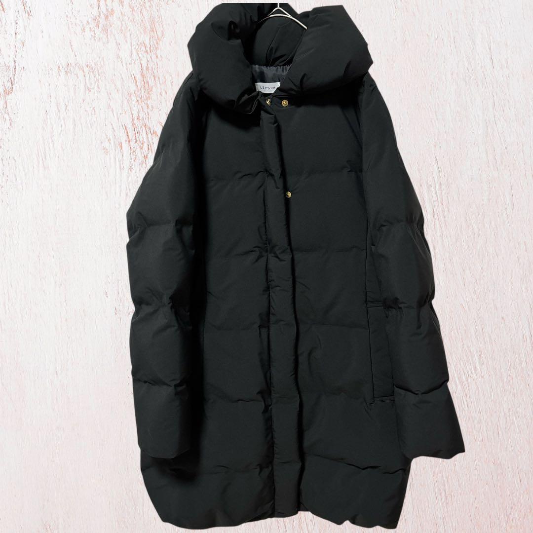 【LEPSIM　レプシィム】ダッカー付き　マタニティ　ダウンコート　ブラック黒