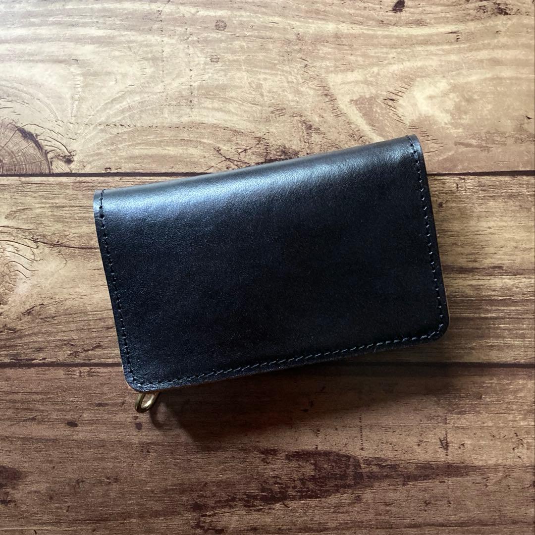 【★RAT★】ミドルトラッカーウォレット茶芯ブラック【お札を折らずに収納】